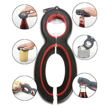 Load image into Gallery viewer, 6 in 1 Multi Function Can Beer Bottle Opener All in One Jar Gripper Can Beer Lid Twist Off Jar Wine Opener Claw VIP Dropship