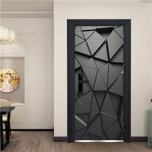 3D Door Decoration Wallpaper Modern Design Door Sticker Self-adhesive Waterproof Poster Home Door Renew Mural Decal deur sticker