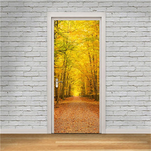 3D Door Decoration Wallpaper Modern Design Door Sticker Self-adhesive Waterproof Poster Home Door Renew Mural Decal deur sticker