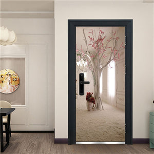 3D Door Decoration Wallpaper Modern Design Door Sticker Self-adhesive Waterproof Poster Home Door Renew Mural Decal deur sticker