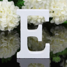 Load image into Gallery viewer, 1pc Diy Freestanding Wood Wooden Letters White Alphabet Wedding Birthday Party Home Decorations Personalised Name Design QQLIFE