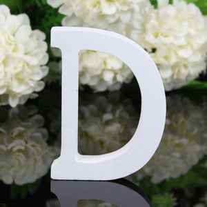 1pc Diy Freestanding Wood Wooden Letters White Alphabet Wedding Birthday Party Home Decorations Personalised Name Design QQLIFE