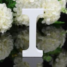 Load image into Gallery viewer, 1pc Diy Freestanding Wood Wooden Letters White Alphabet Wedding Birthday Party Home Decorations Personalised Name Design QQLIFE