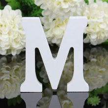 Load image into Gallery viewer, 1pc Diy Freestanding Wood Wooden Letters White Alphabet Wedding Birthday Party Home Decorations Personalised Name Design QQLIFE