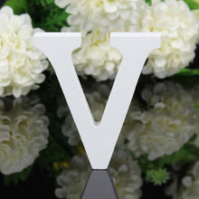 Load image into Gallery viewer, 1pc Diy Freestanding Wood Wooden Letters White Alphabet Wedding Birthday Party Home Decorations Personalised Name Design QQLIFE