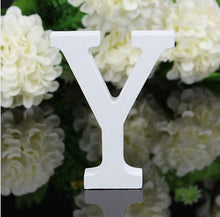 Load image into Gallery viewer, 1pc Diy Freestanding Wood Wooden Letters White Alphabet Wedding Birthday Party Home Decorations Personalised Name Design QQLIFE