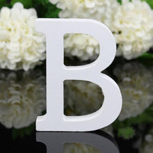 Load image into Gallery viewer, 1pc Diy Freestanding Wood Wooden Letters White Alphabet Wedding Birthday Party Home Decorations Personalised Name Design QQLIFE